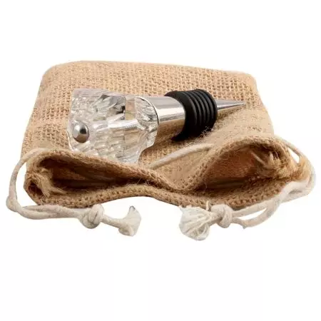 Clear Glass Square Cut Wine Stopper